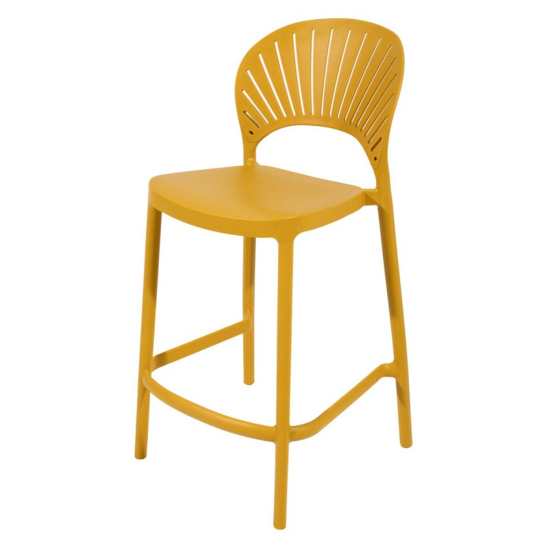 Breeze outdoor stool, mustard yellow, 65cm