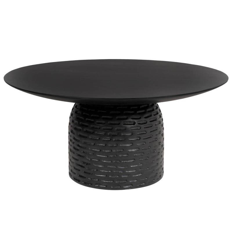 Black acacia coffee table 84x41cm