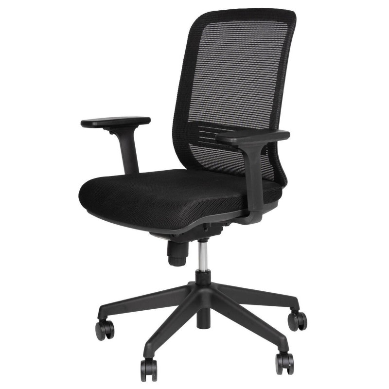 Office chair with black nylon frame, 63x55x101cm