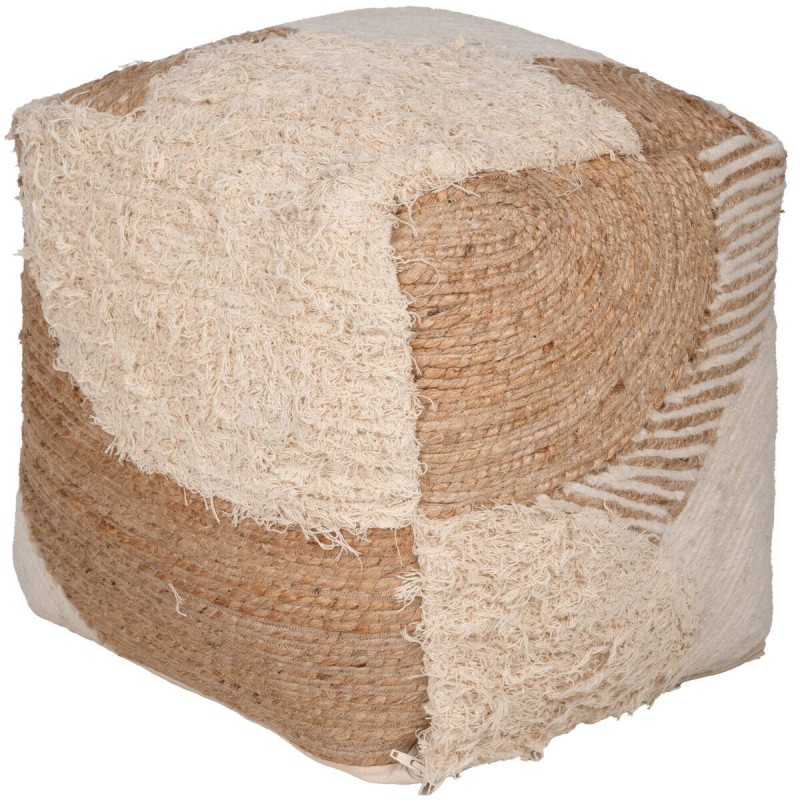 Puff dinsmore natural y marfil48x48x48cm