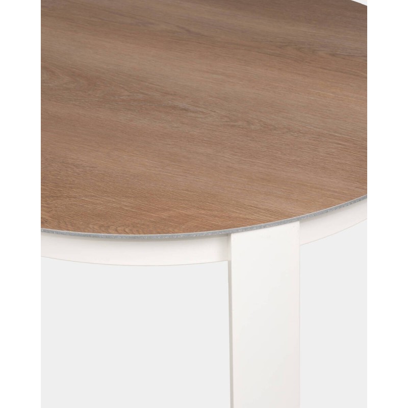 Ripple outdoor coffee table in white aluminum, 121x76x30cm