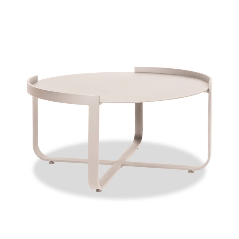 Mesa de centro de exterior vera de aluminio mocca 80x78x40cm