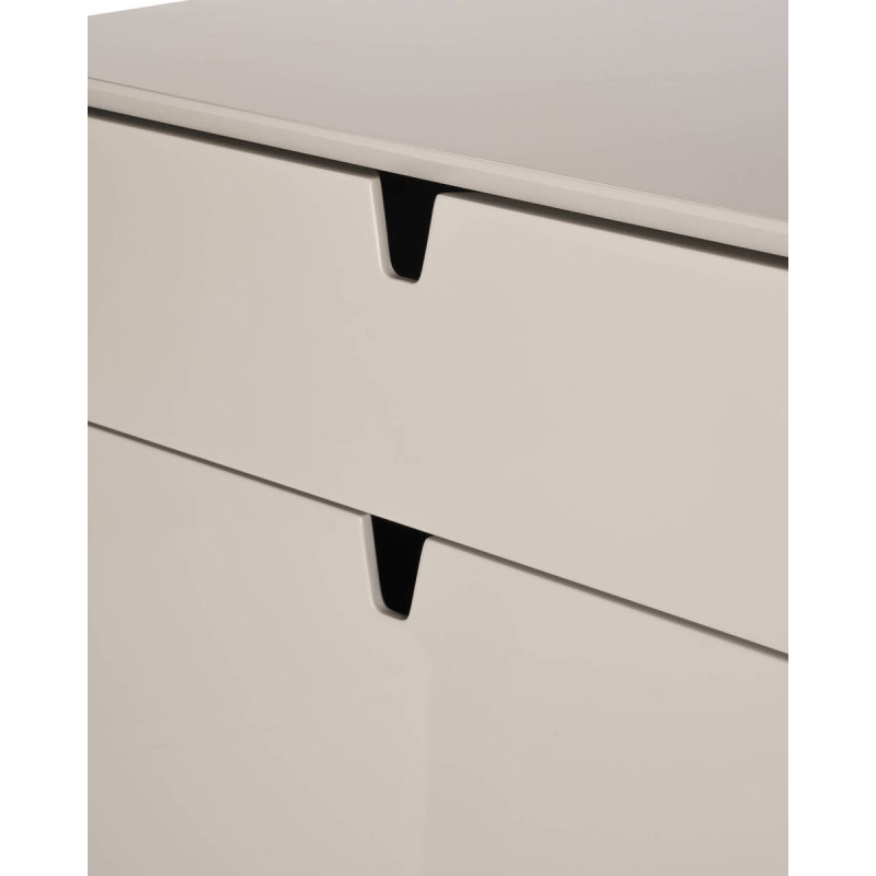 Cómoda axis moderna lacado brillante gris claro 70x43x119cm