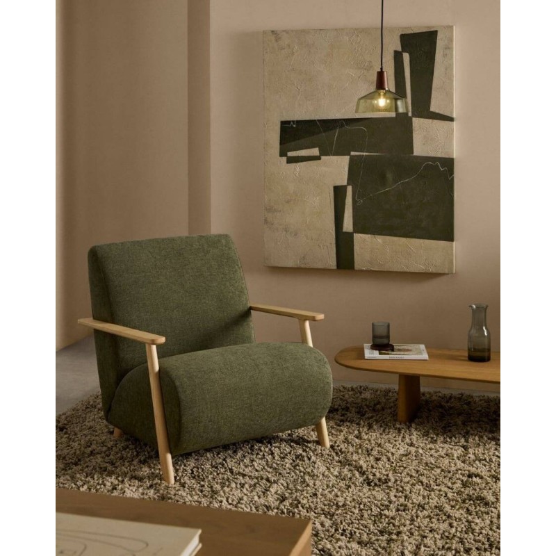 Lienzo abstracto Fida verde 118 x 94 cm