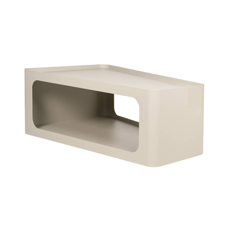 Mesa de centro Orin modular de aluminio en acabado gris seda 100x55x37cm