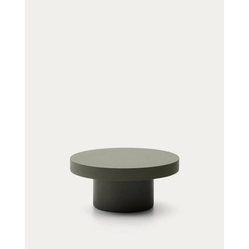 Mesa de centro aiugablava de cemento verde ø 66 cm
