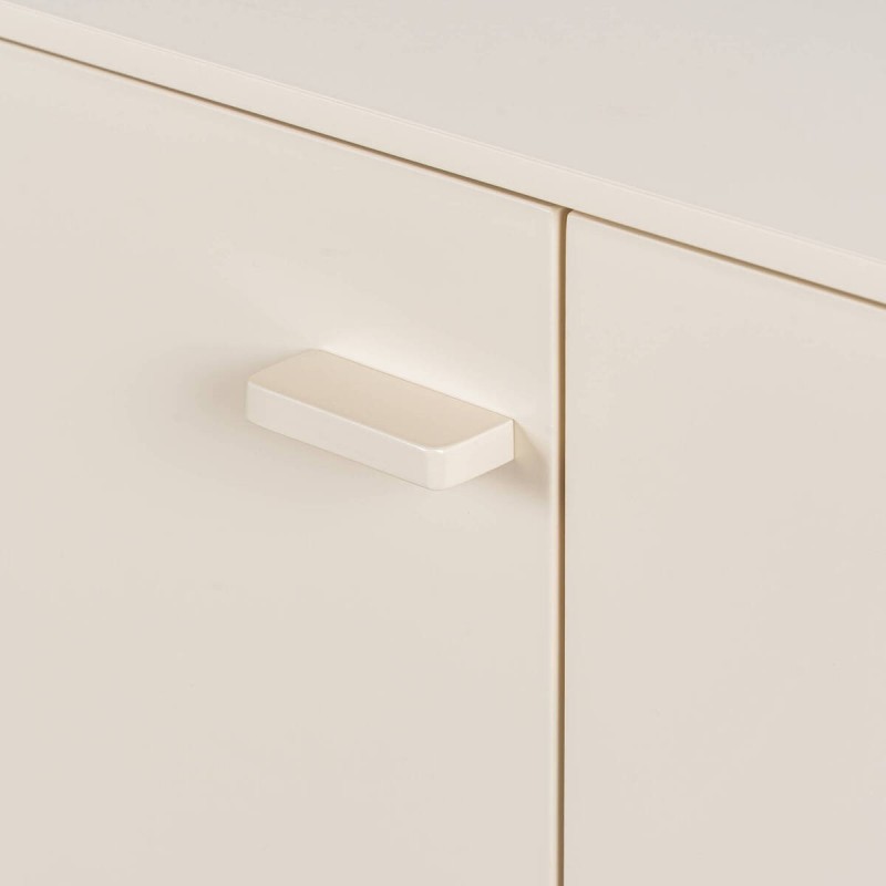 Aparador Stedio crudo beige con Puertas Plegables y Patas de Metal 200 cm