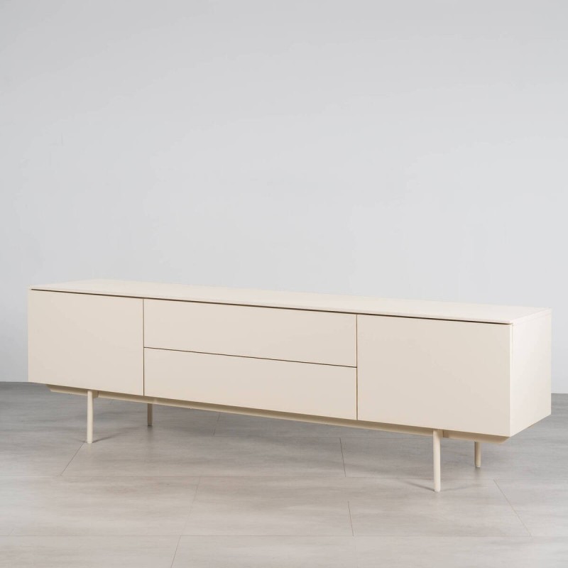 Mueble TV Stedio crudo beige con patas de metal 180 cm