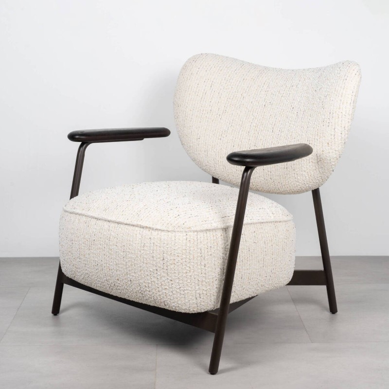 Sillón Otranto Tapizado en Bouclé Blanco