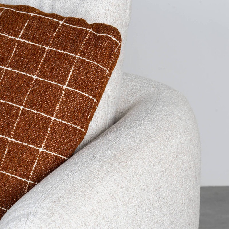 Nala sofa upholstered in white fabric, 3 seats