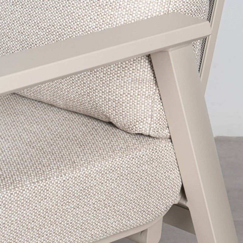 Tivat Reclining Outdoor Armchair with Champagne Aluminum Frame