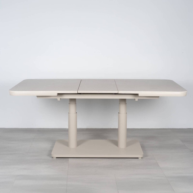 Mesa de Comedor Exterior Ithaka Extensible con Tablero de Piedra y Altura Regulable 140cm