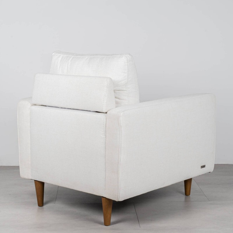Sillón Zante Tapizado en Tejido Blanco Roto