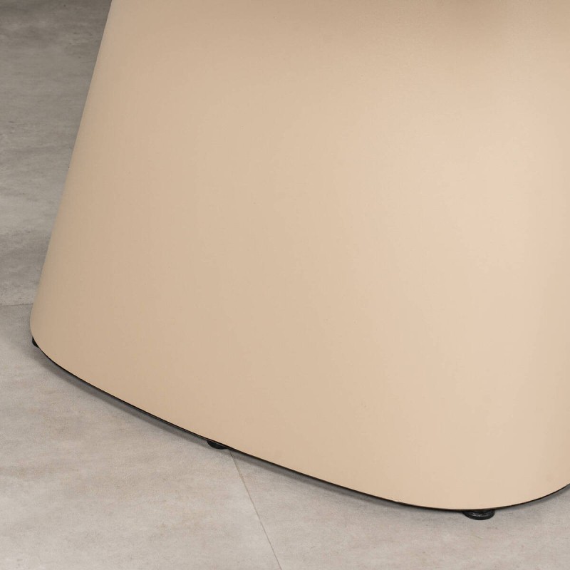 Mesa de Comedor de exterior Roma Cerámica Travertino y Aluminio Beige 150 cm