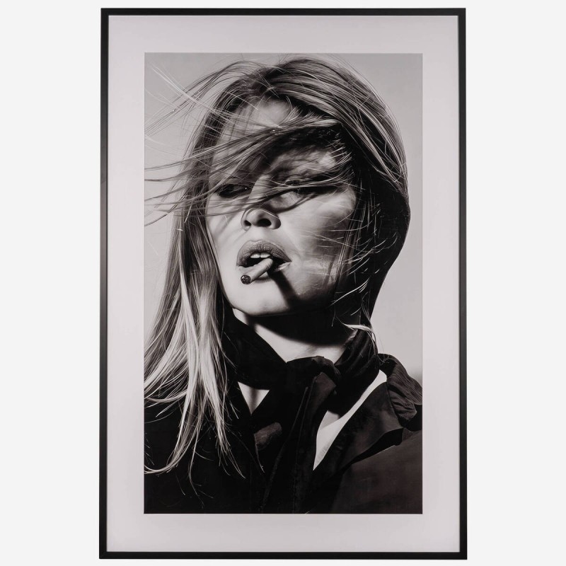 Cuadro Fotográfico Blanco y Negro 100x150 cm con Marco Interior Blanco y Cristal
