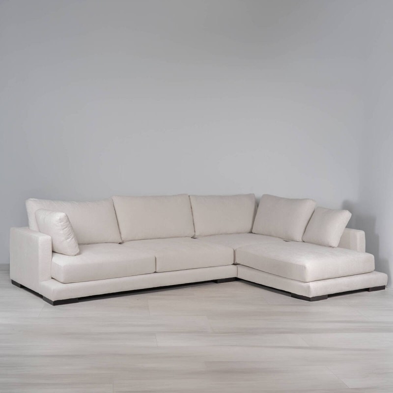 Sofá Chill Out con Chaise Longue Derecha y Tejido Beige 325 cm