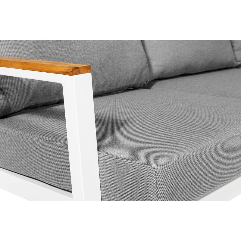 Sofá rinconera exterior gris 286,5x 221,5 x 86,5 x 77cm