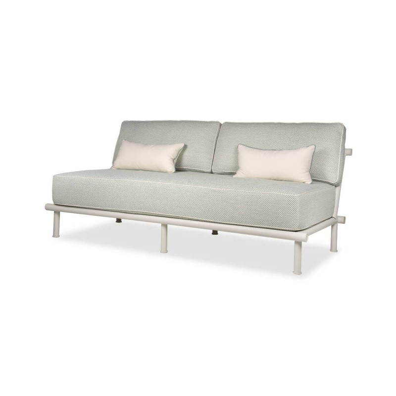 Sofá alura 2 plazas de exterior de aluminio color crema 185x90x67cm
