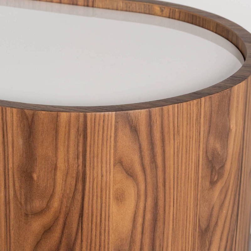 Antea dresser in Walnut veneer with White Lacquered Cover 200 cm