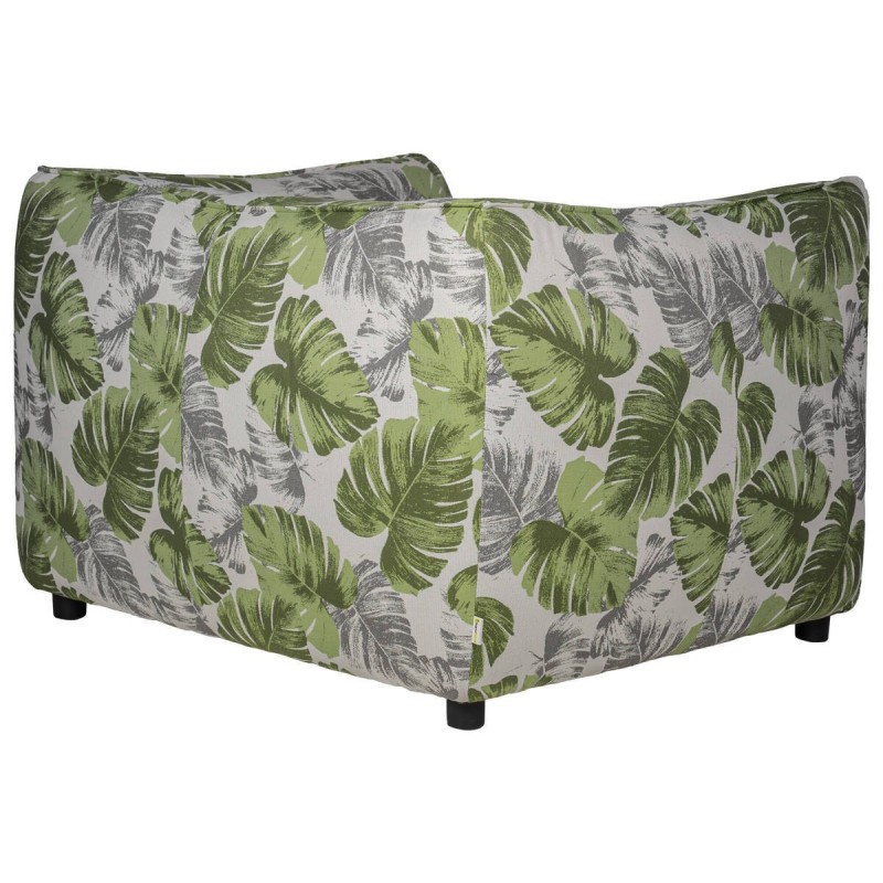Sunbrella outdoor textile armchair with leaf print, 120x97x75cm
