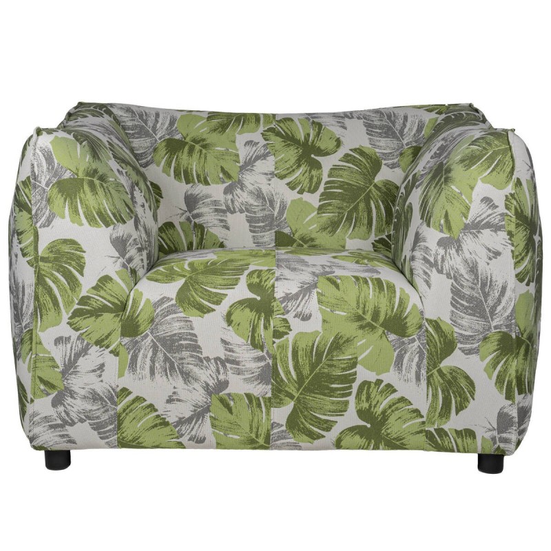 Sillón sunbrella de textil exterior estampado hojas 120x97x75cm