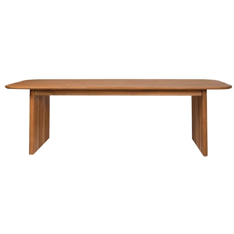 Mesa de comedor de madera maciza de teca 244x101x76cm