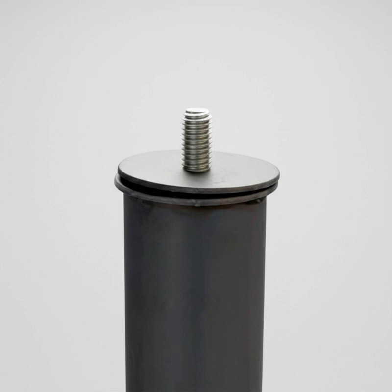 Set of 6 metal legs, 27 cm, for upholstered base
