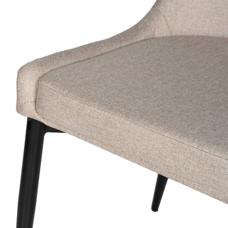Silla beige oscuro patas negras 43x49x87cm