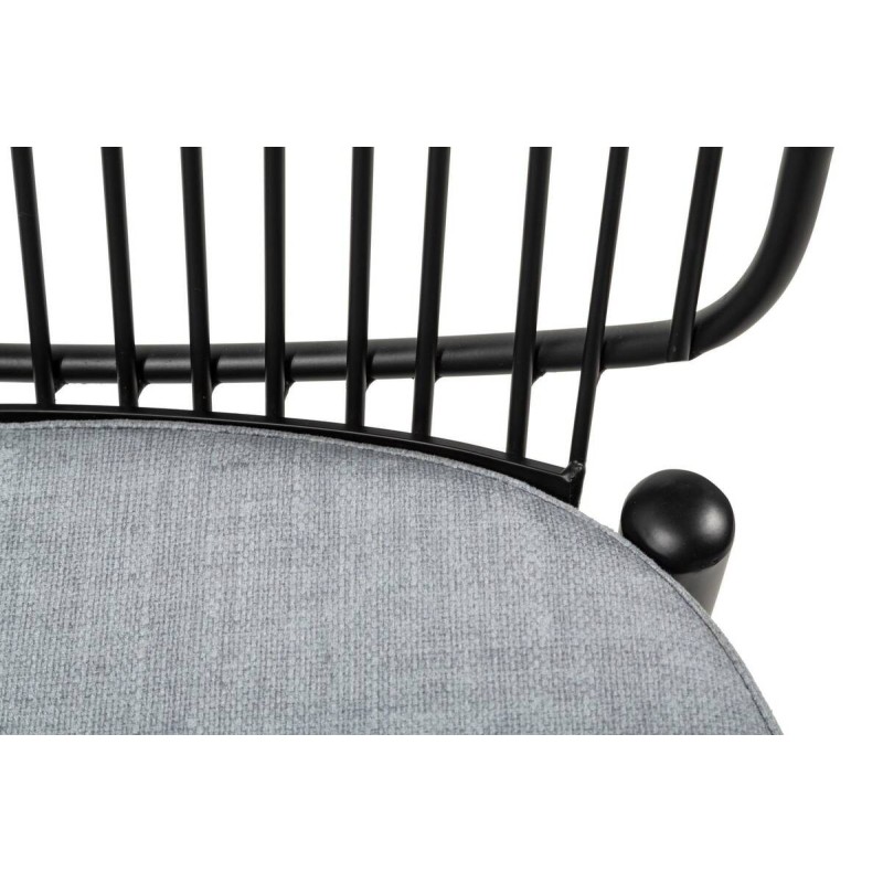 Silla comedor metal asiento gris 46x54x84cm