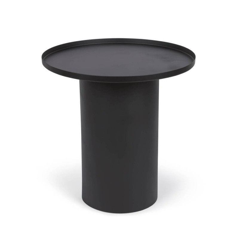 Round flexible black metal side table ø 45 cm high 46cm