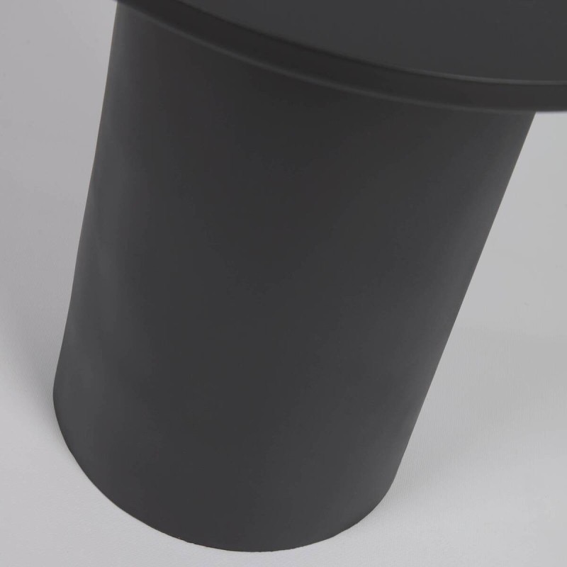 Round flexible black metal side table ø 45 cm high 46cm