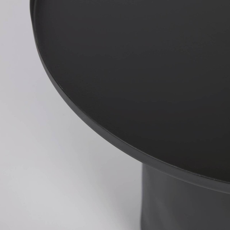 Round flexible black metal side table ø 45 cm high 46cm