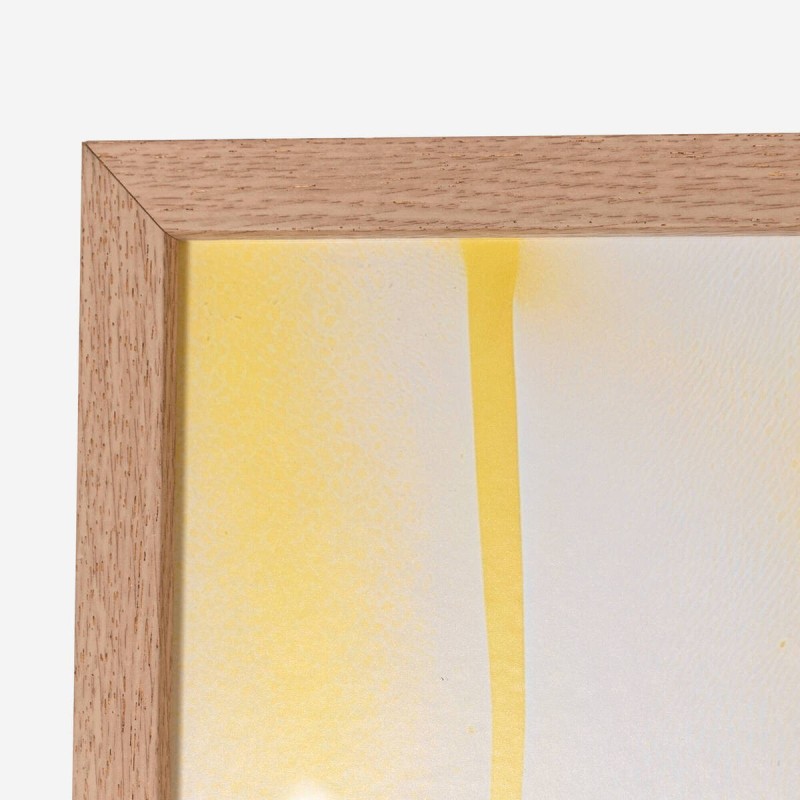 Cuadro Abstracto Amarillo Fluido 100x150 cm Cristal Templado