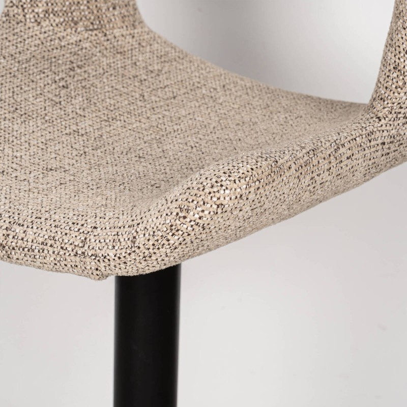 Taburete Kaladan Elevable con Reposapiés en tejido beige