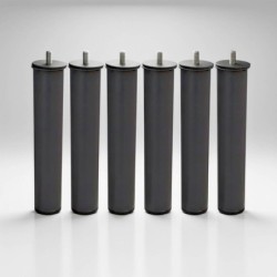 Set of 6 metal legs, 27 cm, for upholstered base