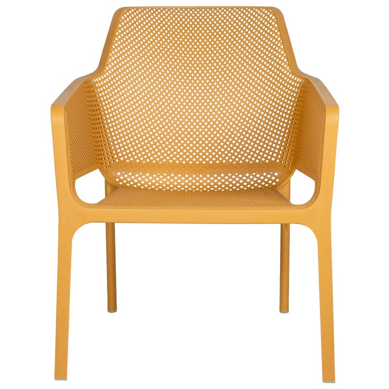 Sillón net relax amarillo senape 67x71x87cm