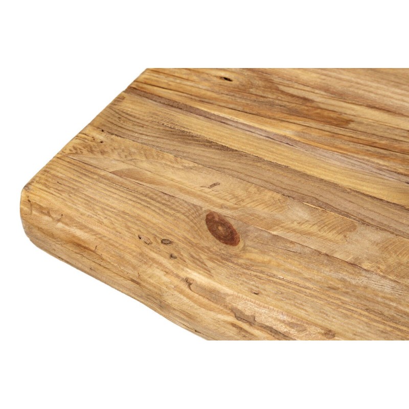 Mesa de comedor rectangular madera de pino reciclado - patas madera negra 220x100x76cm