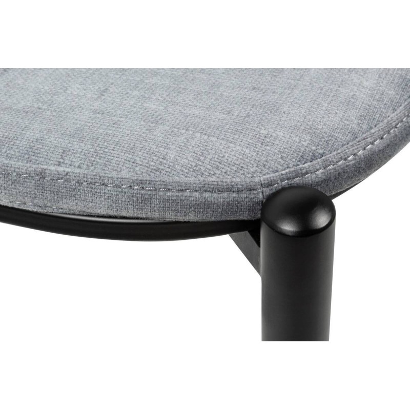 High metal stool with grey seat, 43x50x103cm