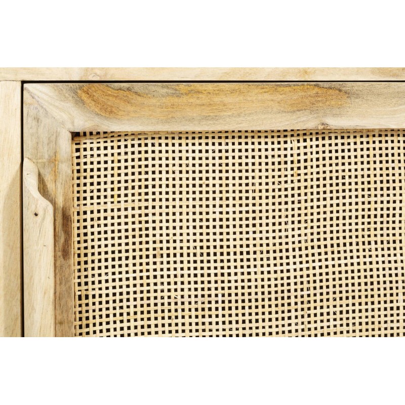 Mesa tv patas negro 2 puertas + 2 huecos 130x40x55cm