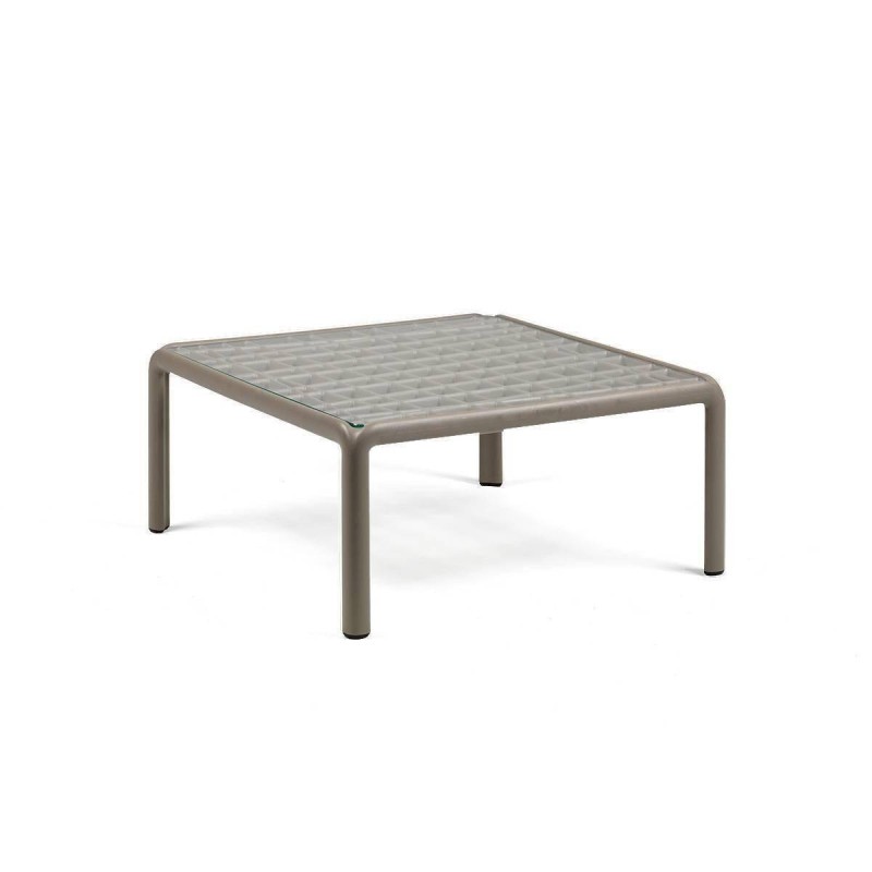 Mesa komodo tórtora con vidrio