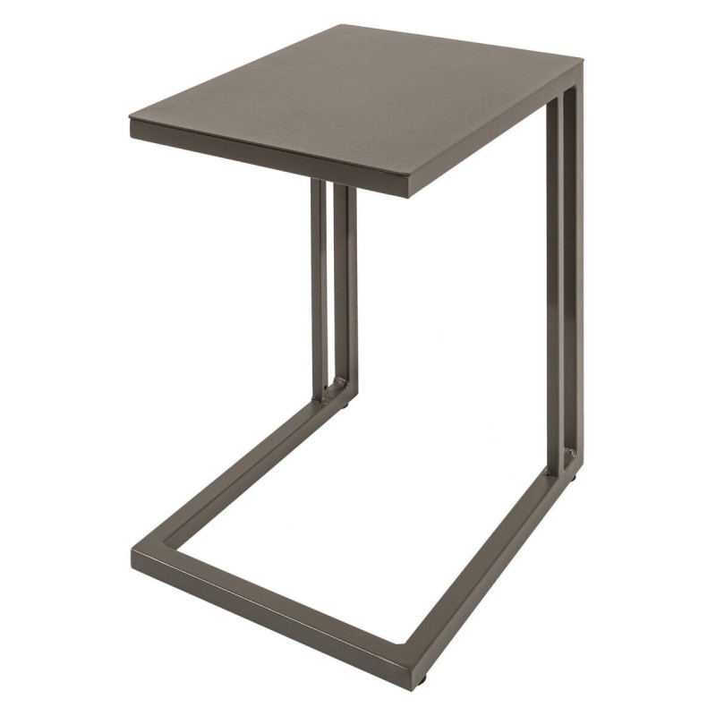 Mesa auxiliar de exterior color café 35.5x42.5x50cm