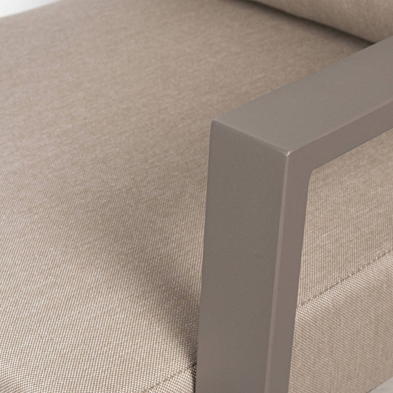 Tivat Reclining Armchair in Grey Aluminum with Textilene and Cushions Included