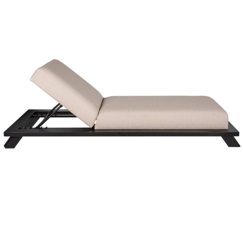 Tumbona blain de aluminio negro 222x90x38cm