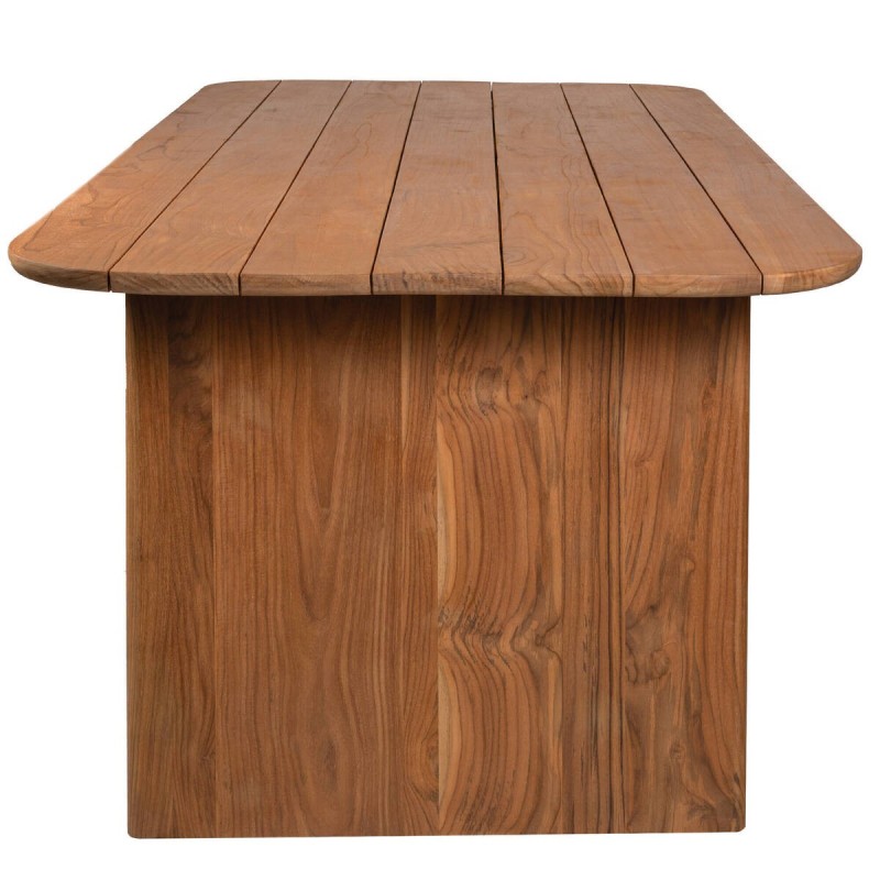 Mesa de comedor de madera maciza de teca 244x101x76cm
