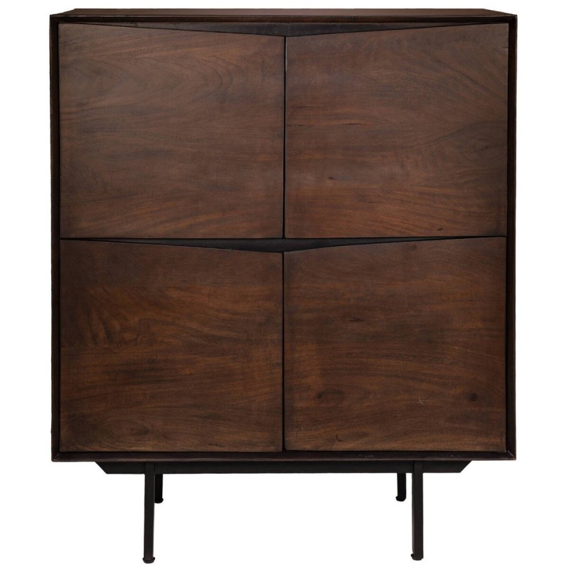 High sideboard with 4 doors, wenge, 100x45x120cm