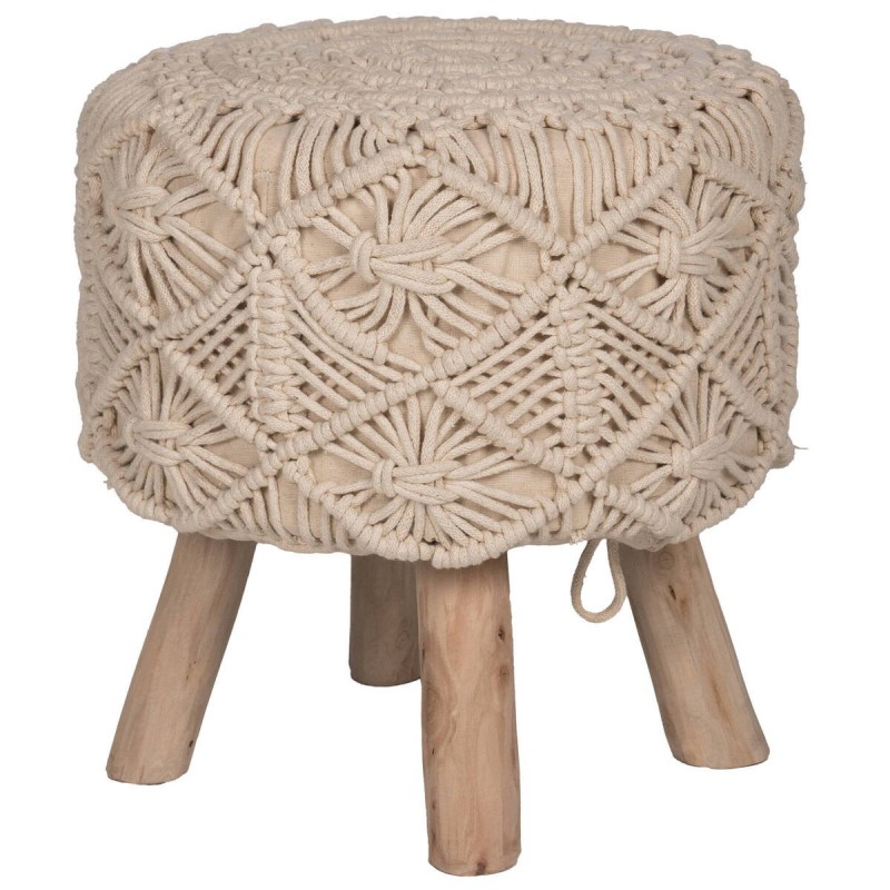 Nashton low stool, ivory, 40x40x40cm