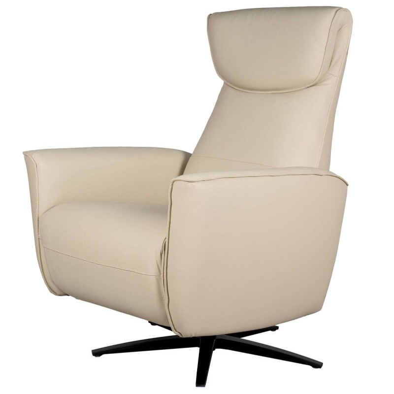 Sillón relax eléctrico con batería piel beige 81x87x110cm