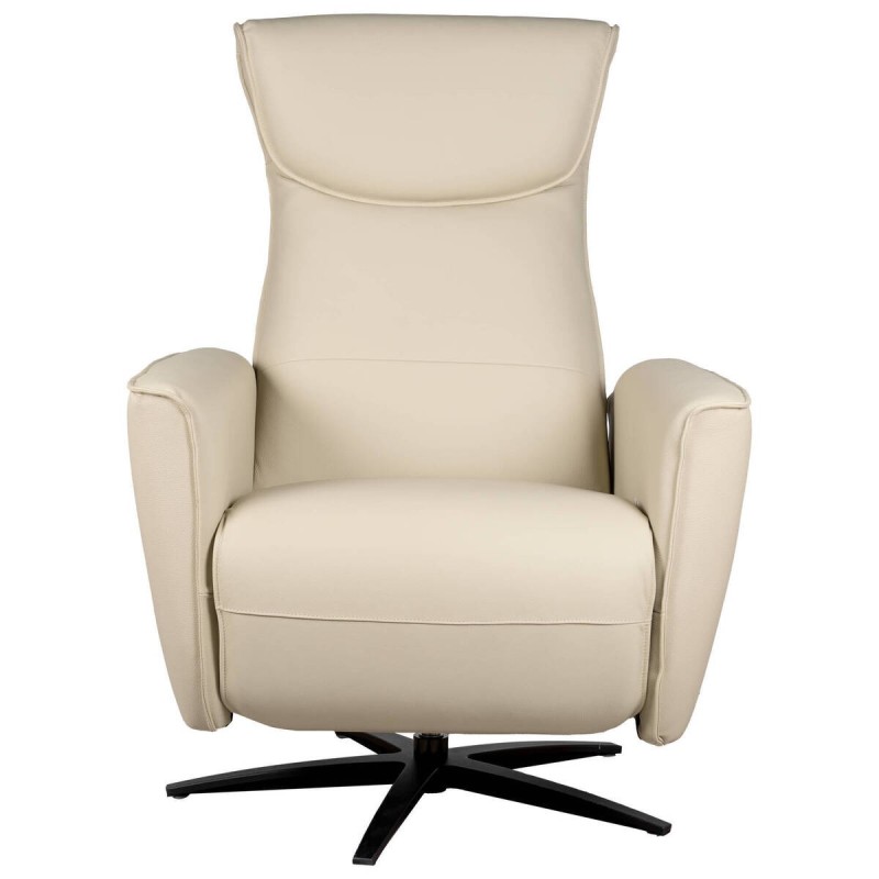 Sillón relax eléctrico con batería piel beige 81x87x110cm