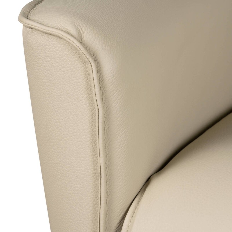 Sillón relax eléctrico con batería piel beige 81x87x110cm