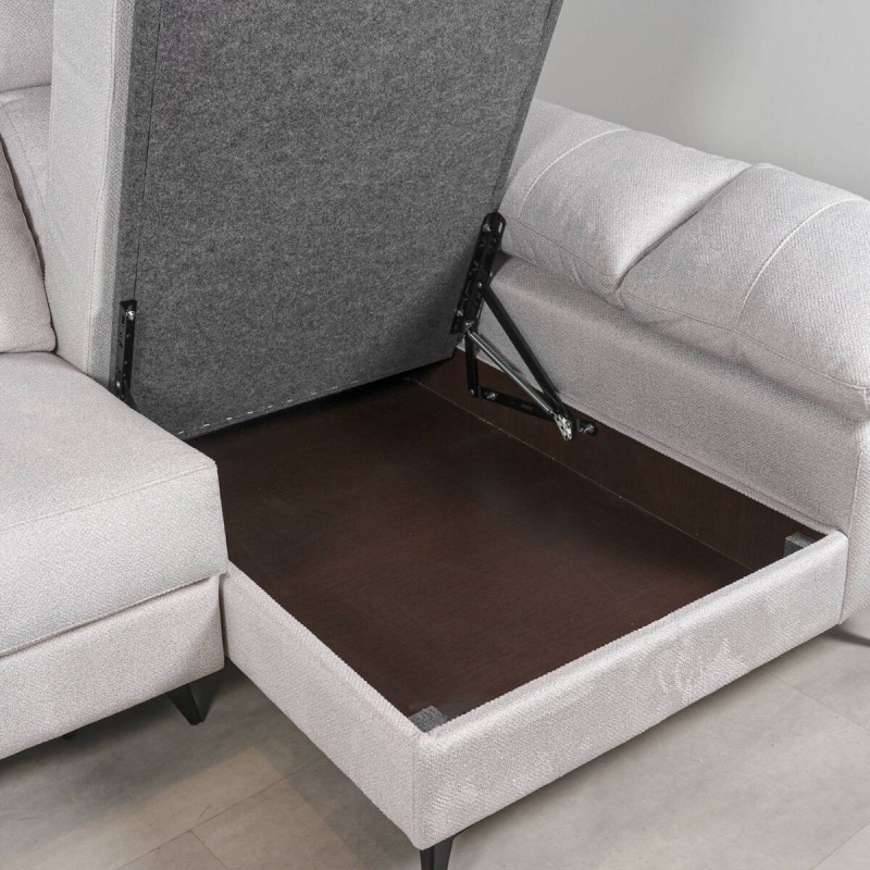 Sofá Tajo 295 cm con chaise longue derecho deslizante y cabezales reclinables